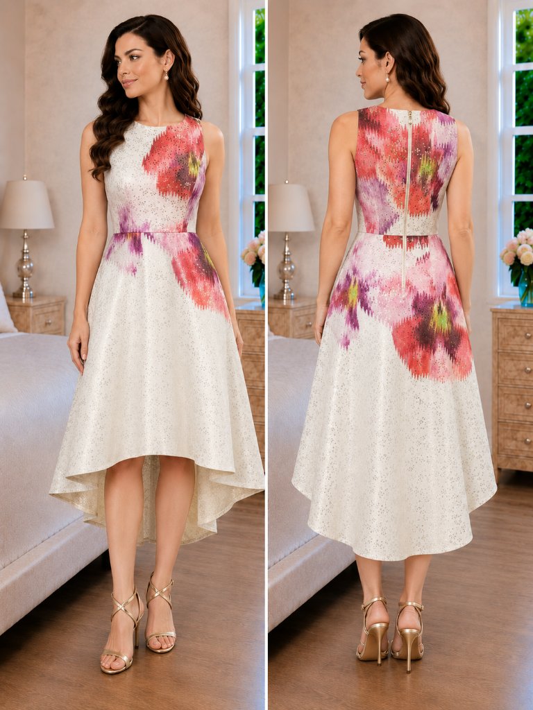 Nwt Ted Baker Jenn Expressive Pansy Jacquard Midi Dress $439